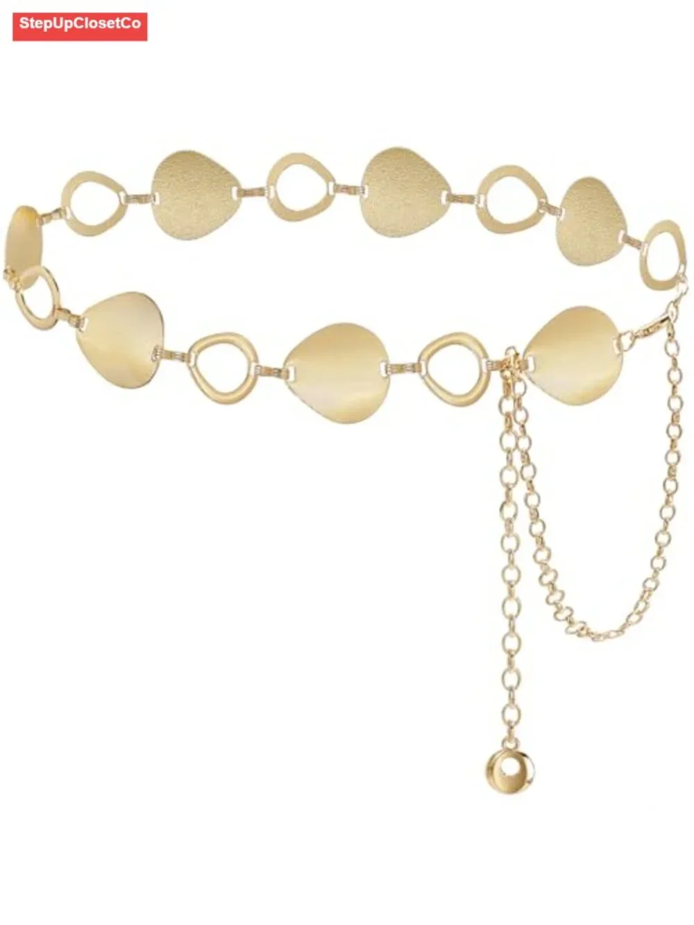 Women's Metal Chain Belt Alloy Waist Chain Dress Accessory Lobster Clasp